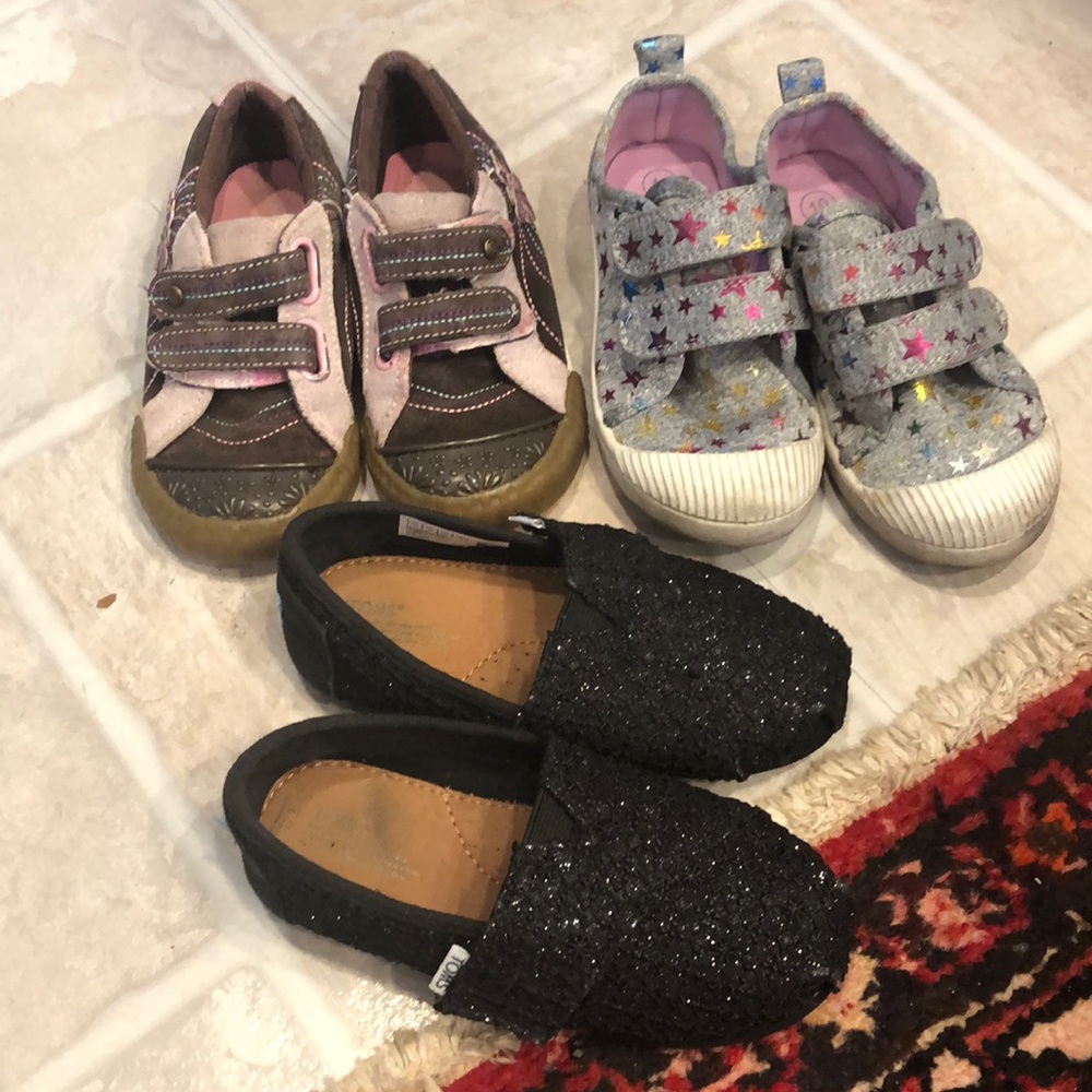 Lot of 3 pairs of girls size 10 shoes